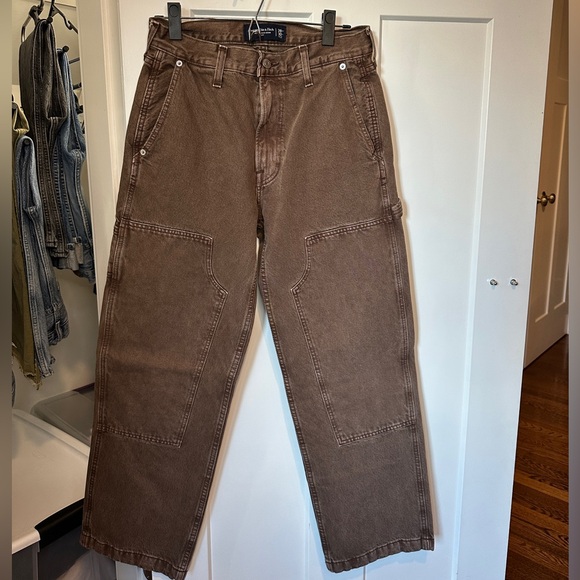 Abercrombie & Fitch menswear utility pants brown 28x30 - Picture 1 of 7